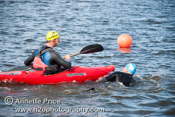 On-the-water. Training kayak paddlers to rescue swimmers