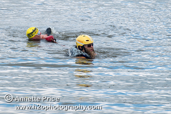 On-the-water. Training kayak paddlers to rescue swimmers