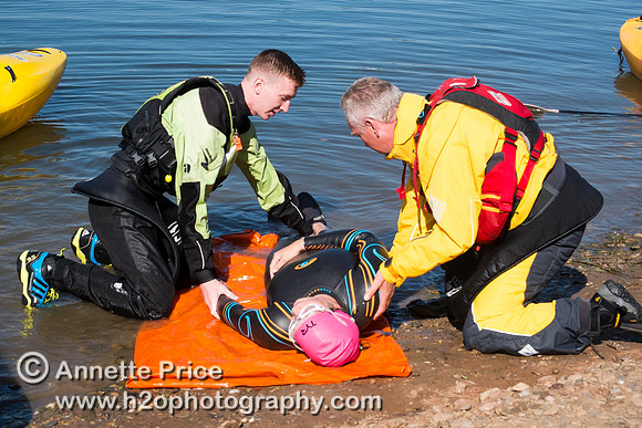 On-the-water. Training kayak paddlers to rescue swimmers