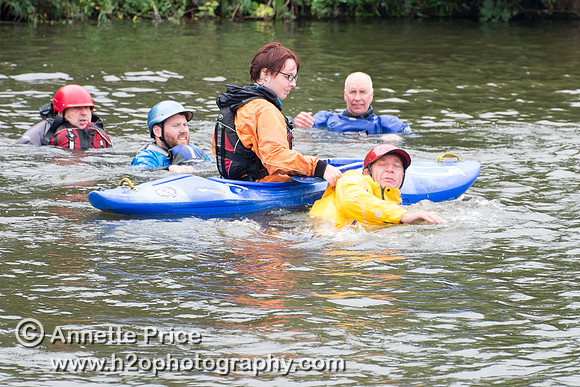 On-the-water. Training kayak paddlers to rescue swimmers