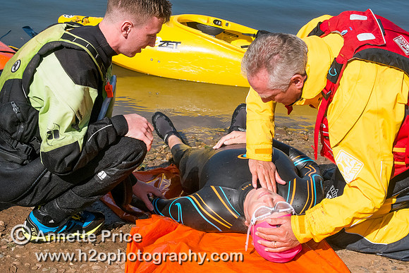 On-the-water. Training kayak paddlers to rescue swimmers
