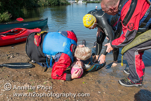 On-the-water. Training kayak paddlers to rescue swimmers