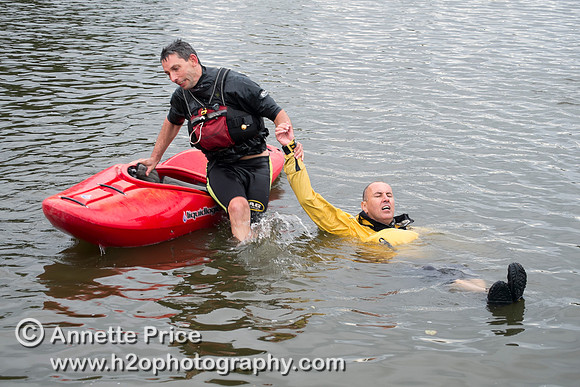 On-the-water. Training kayak paddlers to rescue swimmers