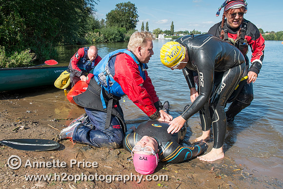 On-the-water. Training kayak paddlers to rescue swimmers