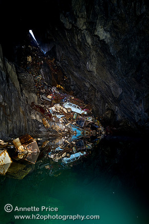 "Car graveyard" Gaewern Slate Mine, Wales, UK