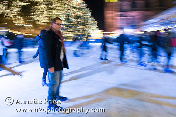 Ice skating in central London