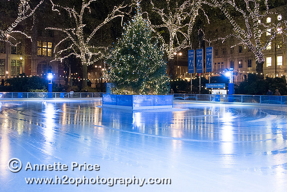 Ice skating in central London