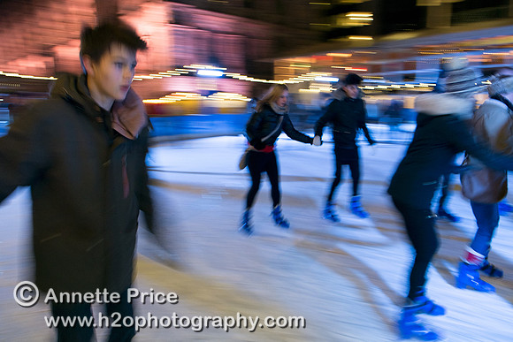 Ice skating in central London