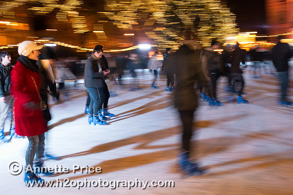 Ice skating in central London