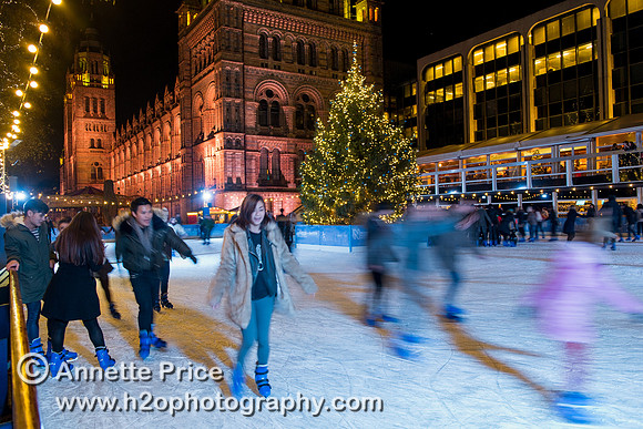 Ice skating in central London