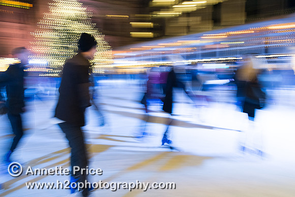 Ice skating in central London
