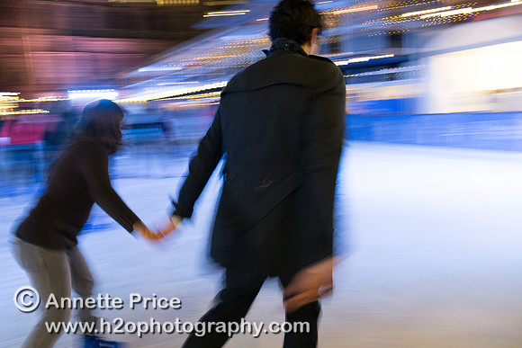 Ice skating in central London
