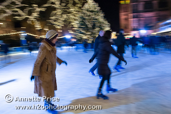 Ice skating in central London