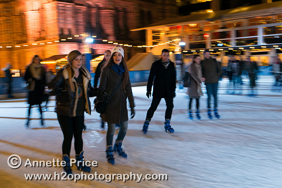 Ice skating in central London
