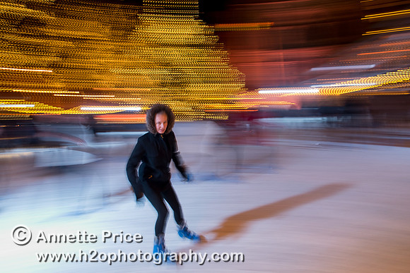 Ice skating in central London