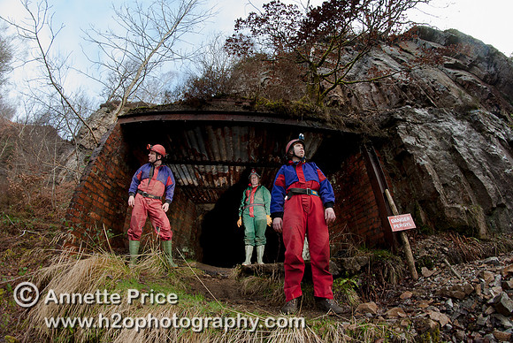 Cavers about the explore the Dinas Rock Silica Mine.