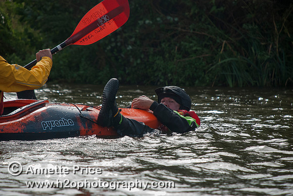 On-the-water. Training kayak paddlers to rescue swimmers