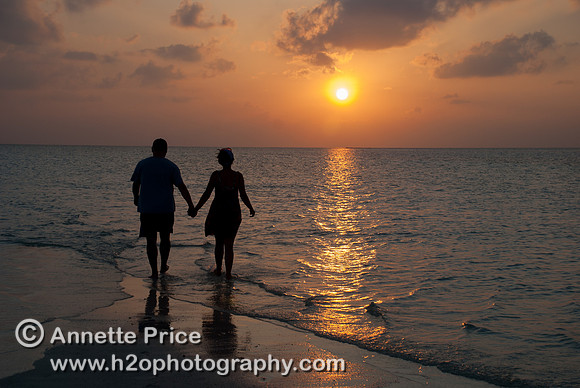 Sunset over the Maldives