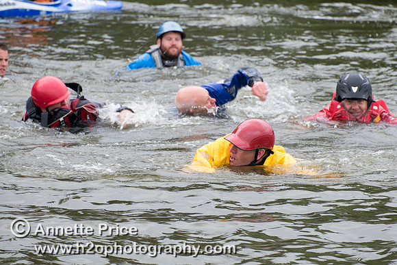 On-the-water. Training kayak paddlers to rescue swimmers