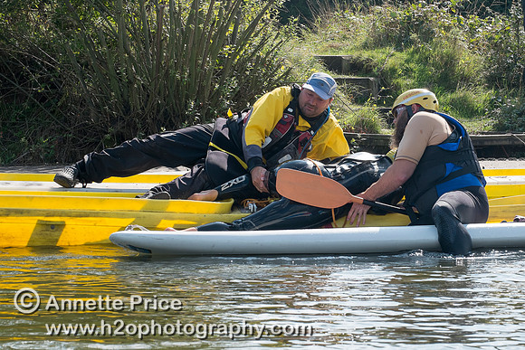 On-the-water. Training kayak paddlers to rescue swimmers