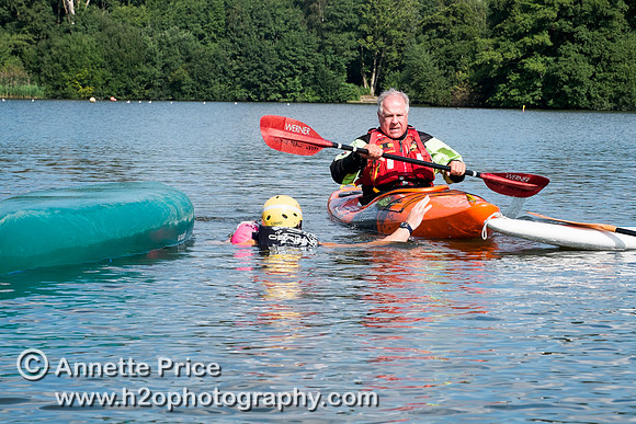 On-the-water. Training kayak paddlers to rescue swimmers