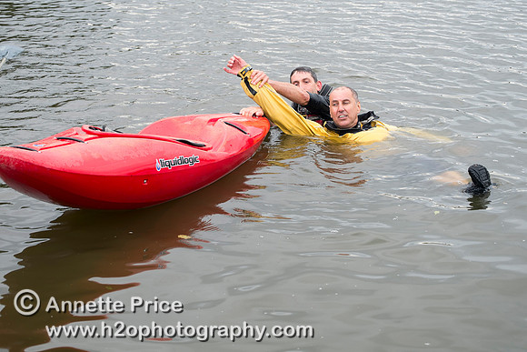 On-the-water. Training kayak paddlers to rescue swimmers