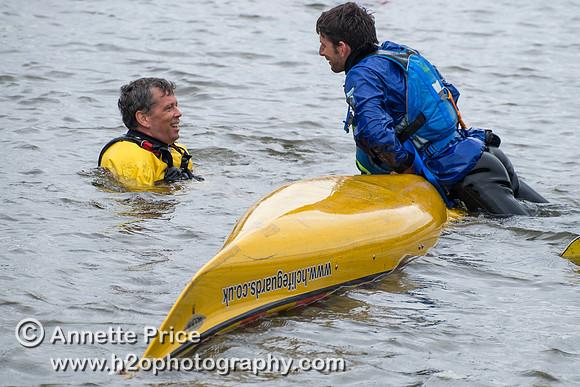 On-the-water. Training kayak paddlers to rescue swimmers