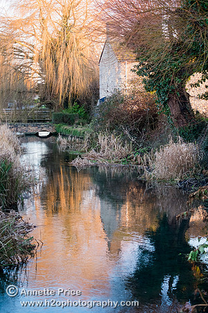 Ashton Keynes village. This is the first village which the River Thames flows through.