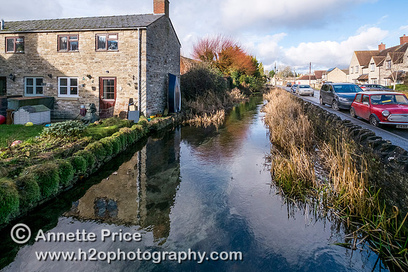 Ashton Keynes village. This is the first village which the River Thames flows through.