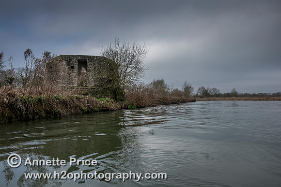 WW2 Pillbox at Cheese Wharf. River Thames.