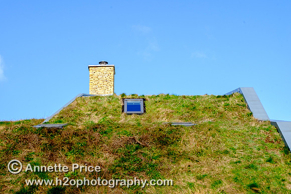 The roof top. The Habitat House. Lower Mill Estate, Cotswolds.