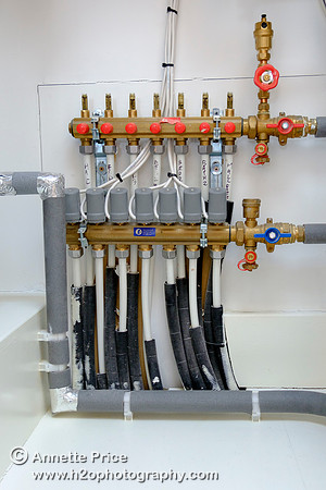 Part of the heating system. The Habitat House. Lower Mill Estate, Cotswolds.