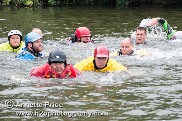 On-the-water. Training kayak paddlers to rescue swimmers
