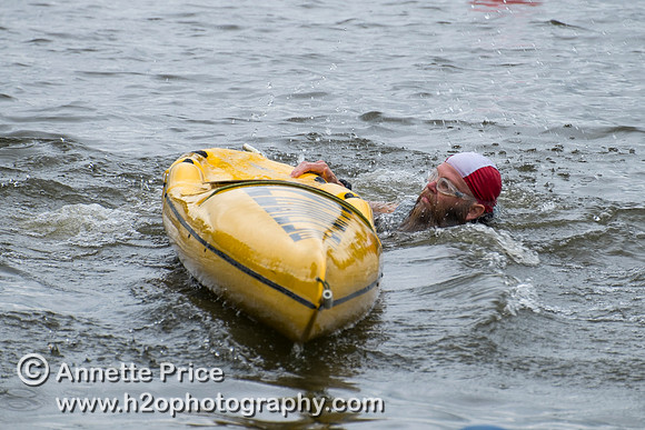 On-the-water. Training kayak paddlers to rescue swimmers