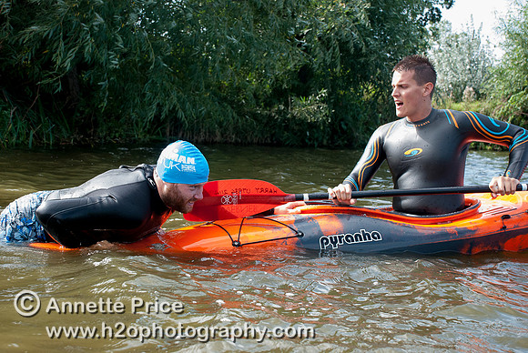On-the-water. Training kayak paddlers to rescue swimmers
