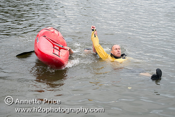 On-the-water. Training kayak paddlers to rescue swimmers