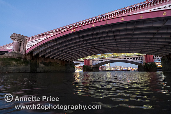 Blackfriars Bridge, River Thames, London.