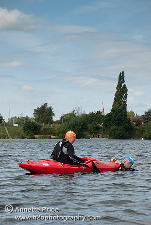 On-the-water. Training kayak paddlers to rescue swimmers