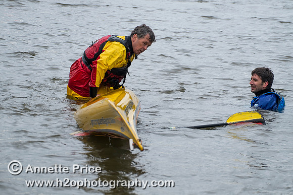 On-the-water. Training kayak paddlers to rescue swimmers