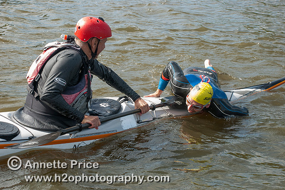 On-the-water. Training kayak paddlers to rescue swimmers