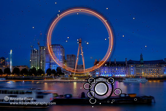 Eight days after the operation with both eyes open.  London Eye.
