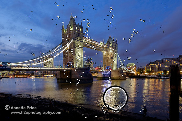 Eleven days after the operation with both eyes open.  Tower Bridge, London.