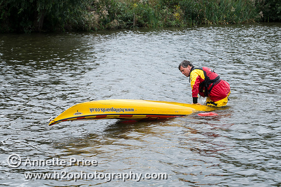 On-the-water. Training kayak paddlers to rescue swimmers