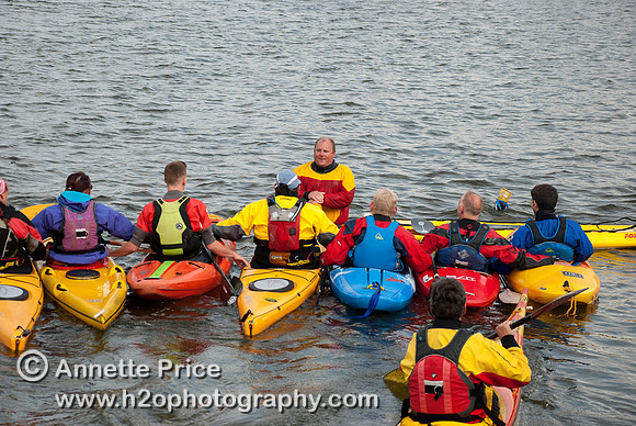 On-the-water. Training kayak paddlers to rescue swimmers