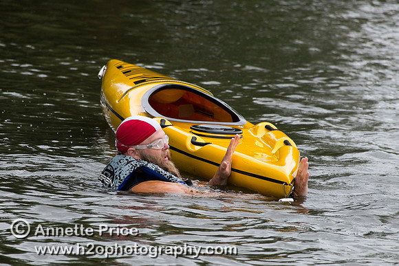 On-the-water. Training kayak paddlers to rescue swimmers