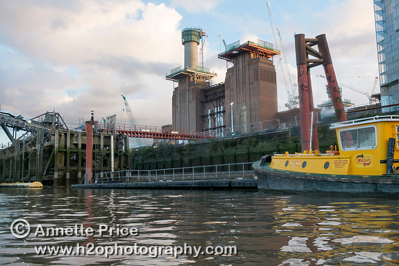 Battersea Power Station. River Thames, London