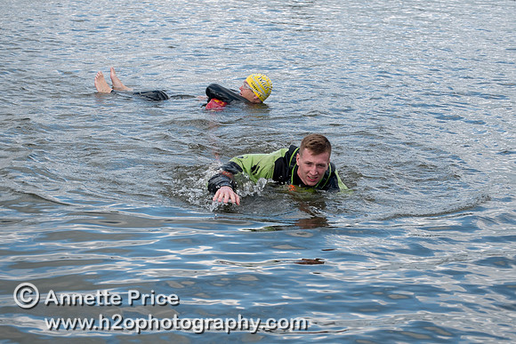 On-the-water. Training kayak paddlers to rescue swimmers
