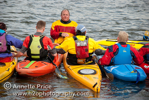 On-the-water. Training kayak paddlers to rescue swimmers