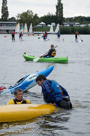 On-the-water. Training kayak paddlers to rescue swimmers