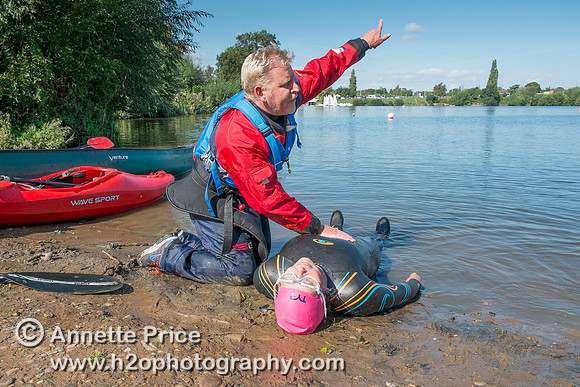 On-the-water. Training kayak paddlers to rescue swimmers